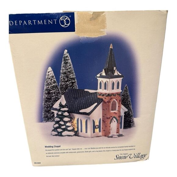 Department 56 Snow Village Wedding Chapel - Picture 1 of 13
